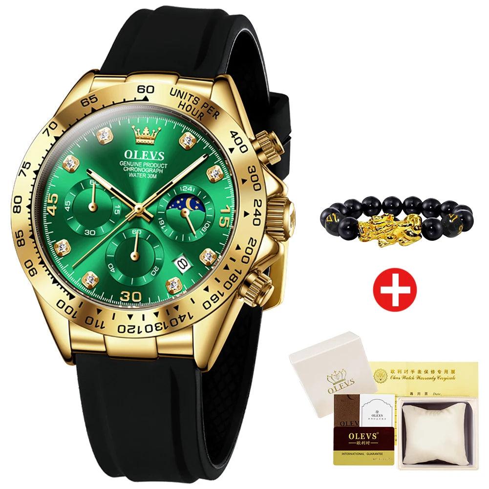 OLEVS Men's Quartz Watch sleek stainless steel Carauana Store
