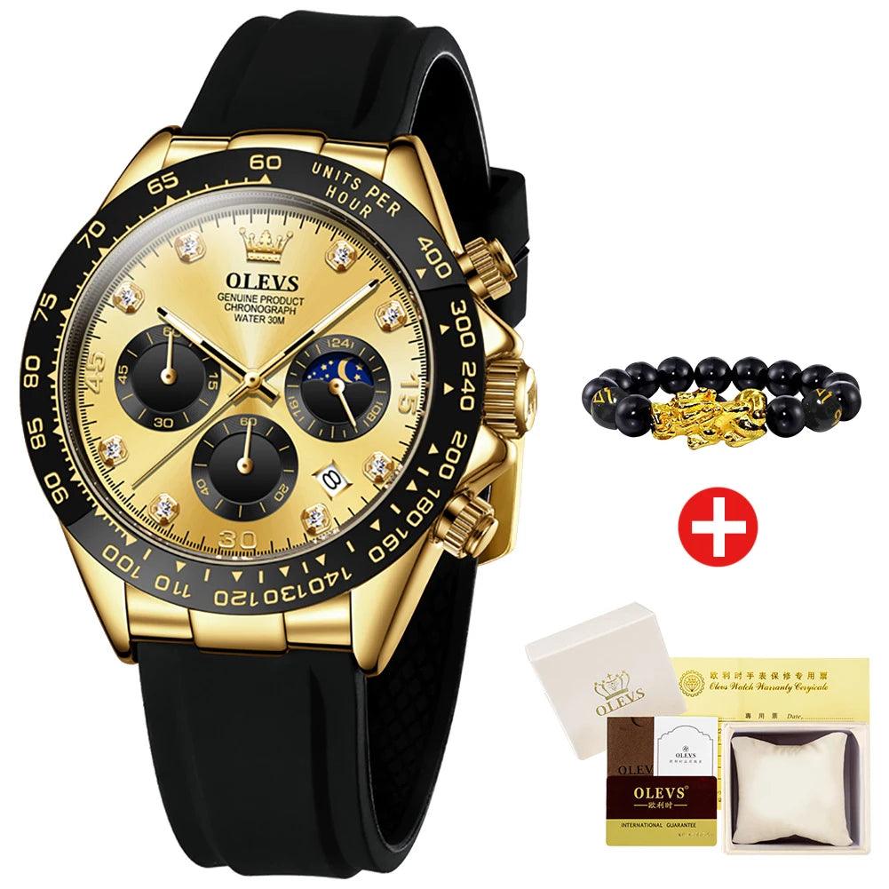 OLEVS Men's Quartz Watch sleek stainless steel Carauana Store
