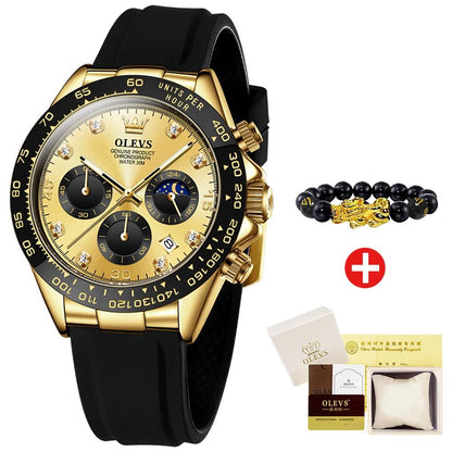 OLEVS Men's Quartz Watch sleek stainless steel Carauana Store