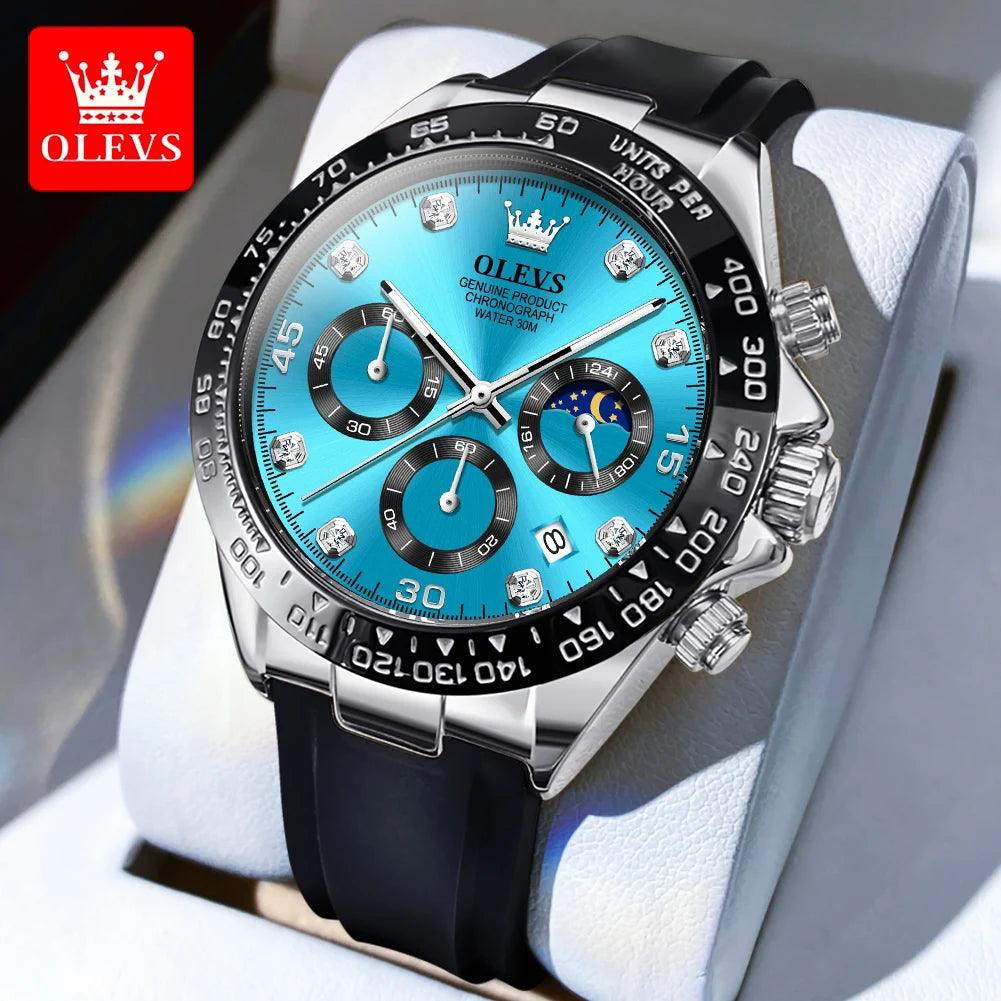 OLEVS Men's Quartz Watch sleek stainless steel Carauana Store
