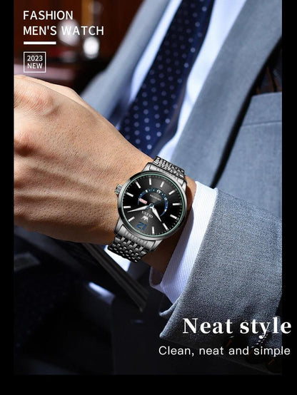 OLEVS Men's Watches Fashion Trend Crescent Shaped Dial Original Quartz Watch Carauana Store
