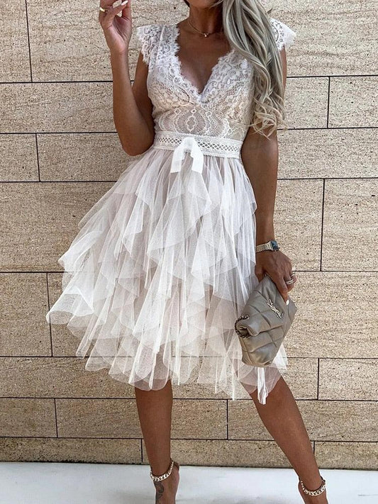 Party Dress Deep V-Neck Carauana Store
