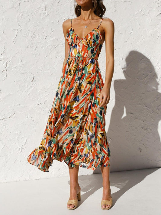 Printed Sleeveless Midi Cami dress Carauana Store