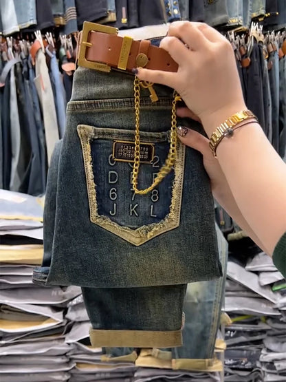 High-Waist Radish Harem Jeans Women 4XL