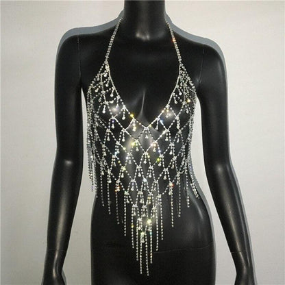 Sexy Clubwear Bling Rhinestone Party Carauana Store