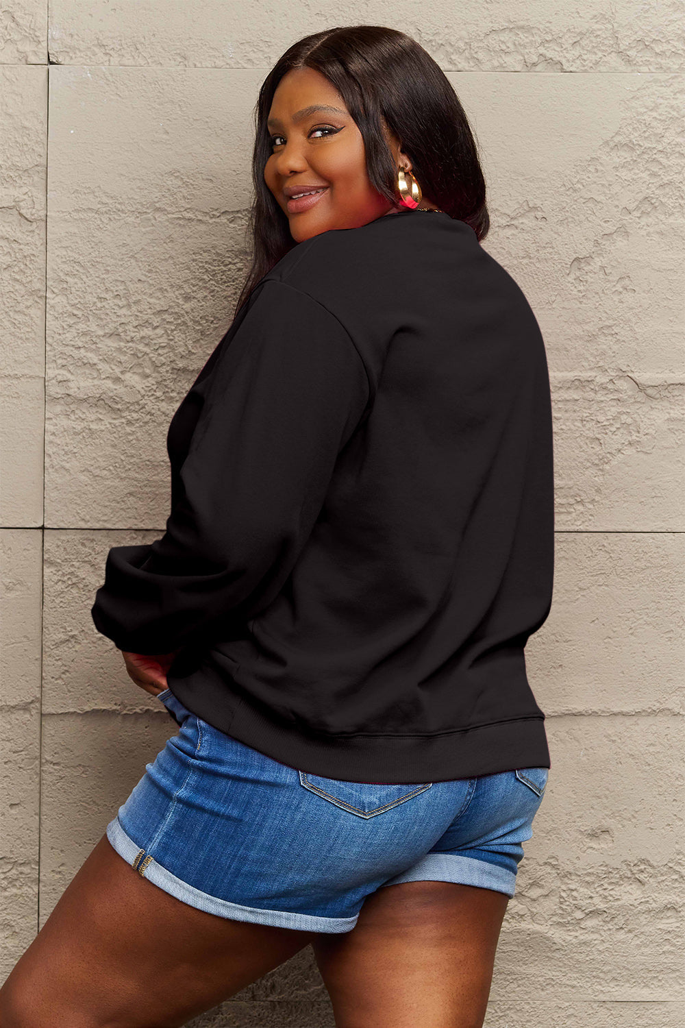 Simply Love Full Size IN MY LOVER ERA Round Neck Sweatshirt Carauana Store
