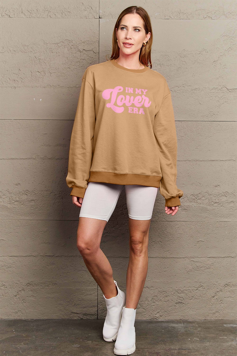 Simply Love Full Size IN MY LOVER ERA Round Neck Sweatshirt Carauana Store