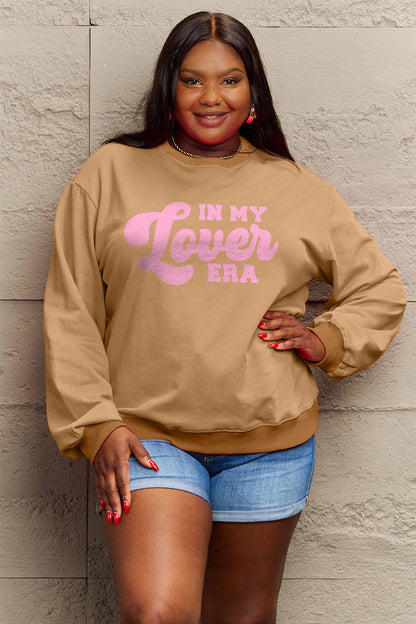 Simply Love Full Size IN MY LOVER ERA Round Neck Sweatshirt Carauana Store