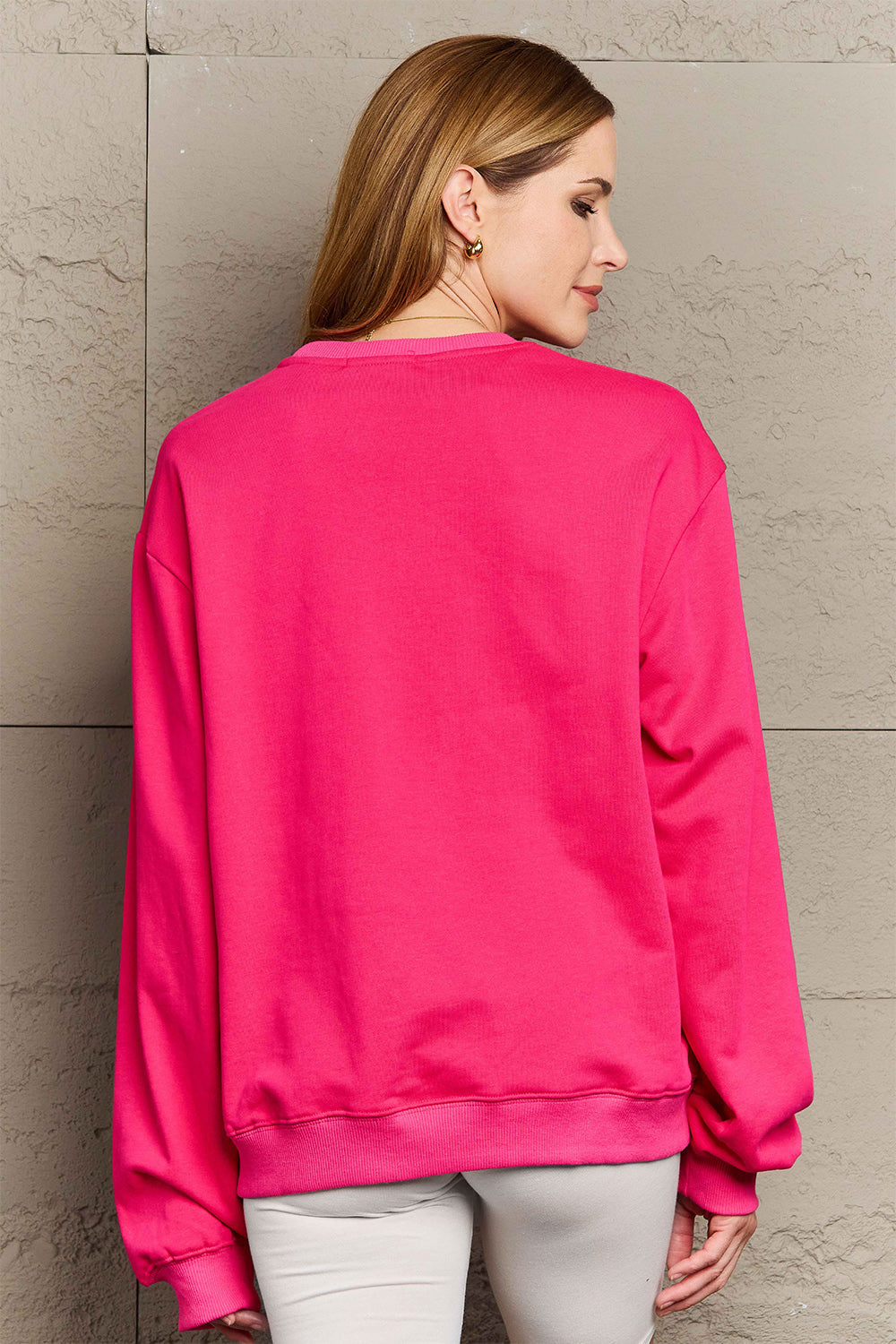 Simply Love Full Size WISHING FOR A SNOW DAY Round Neck Sweatshirt Carauana Store