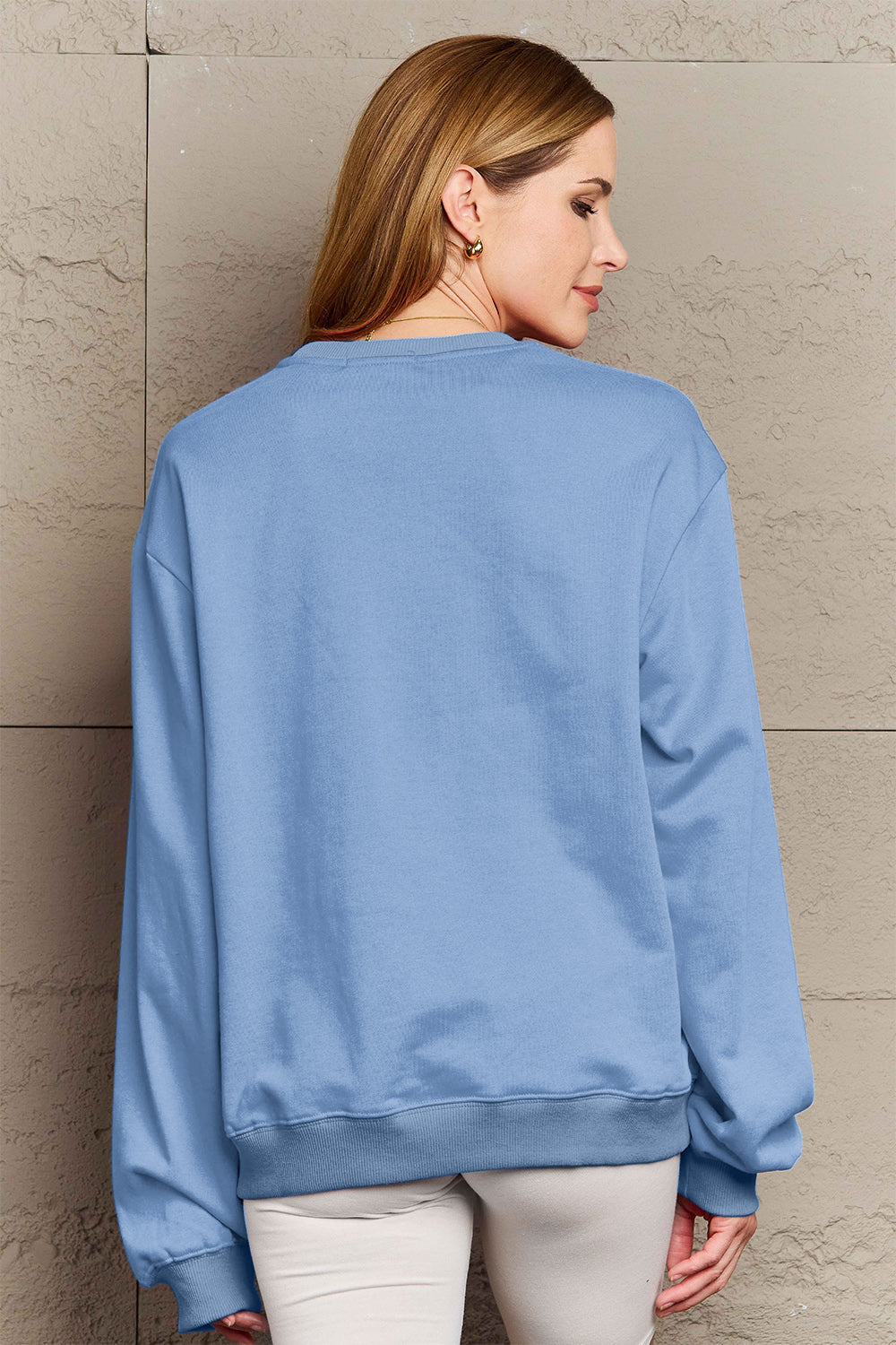 Simply Love Full Size WISHING FOR A SNOW DAY Round Neck Sweatshirt Carauana Store