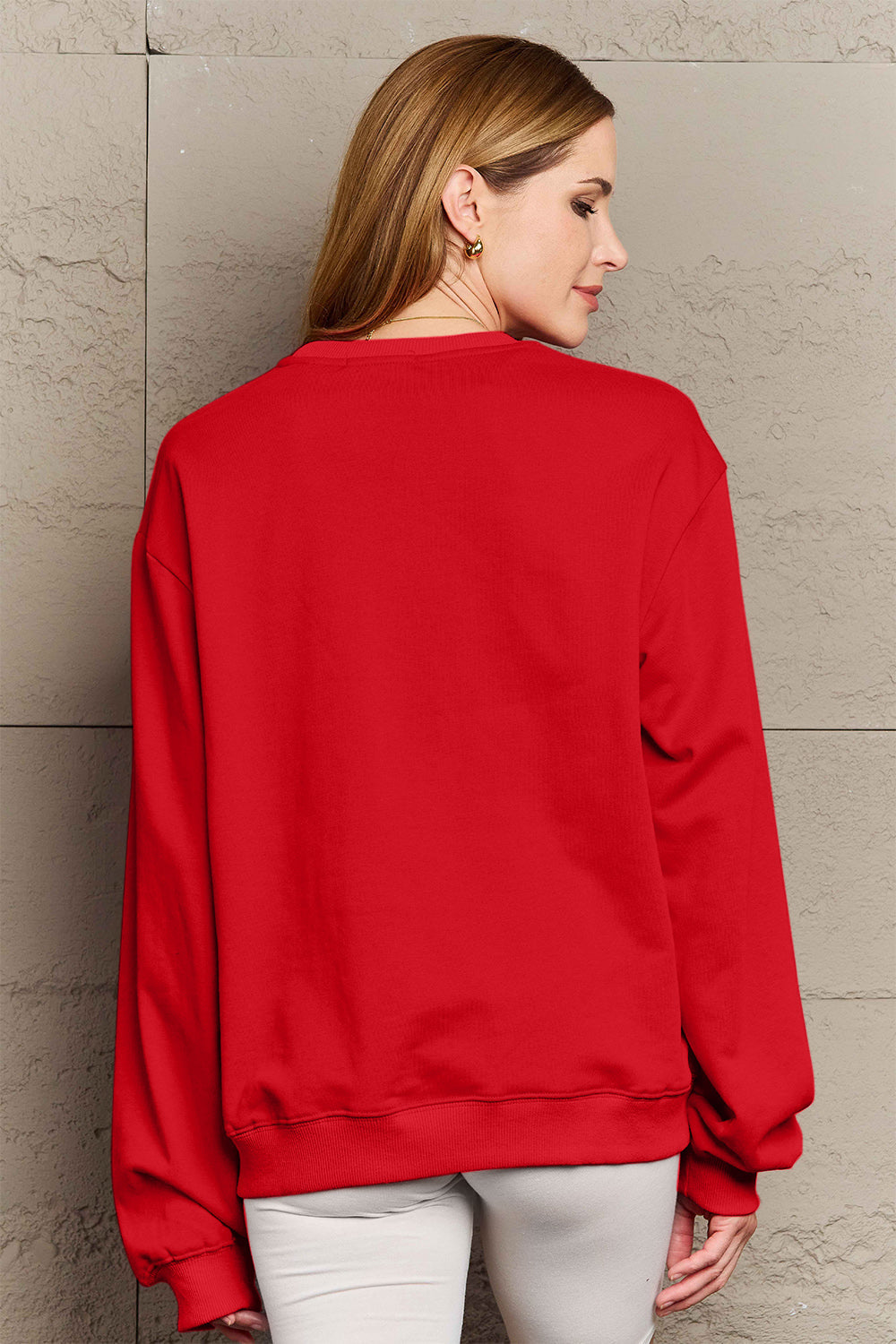 Simply Love Full Size WISHING FOR A SNOW DAY Round Neck Sweatshirt Carauana Store