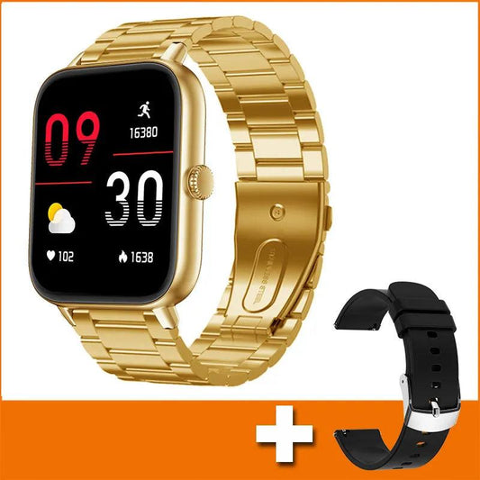 Trosmart Fusion: Where Fashion Meets Functionality in a Timeless Symphony|Smartwatch Golden For Android IOS Unisex Carauana Store