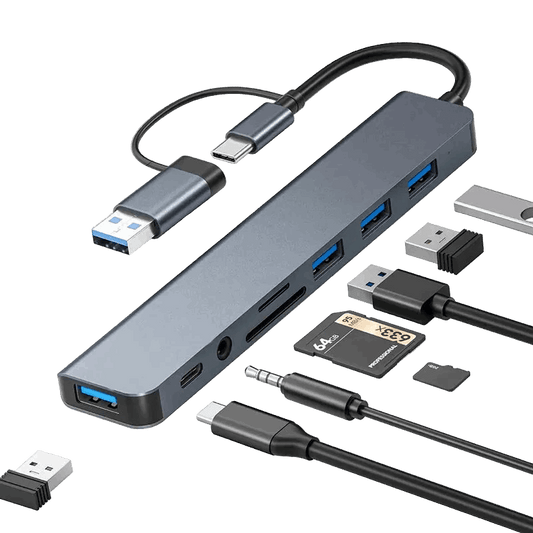 USB C Hub USB Splitter 8 in 1 USB Extender CaRaUaNa Fashion