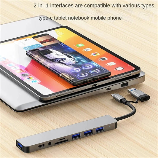 USB C Hub USB Splitter 8 in 1 USB Extender CaRaUaNa Fashion