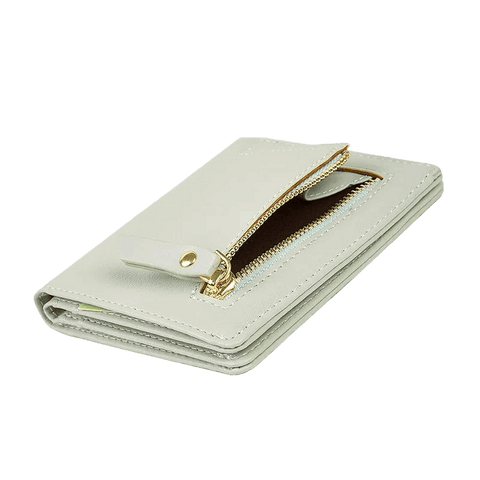 Mini portefeuille pliable ultra-fin pour femme avec porte-cartes et porte-monnaie 