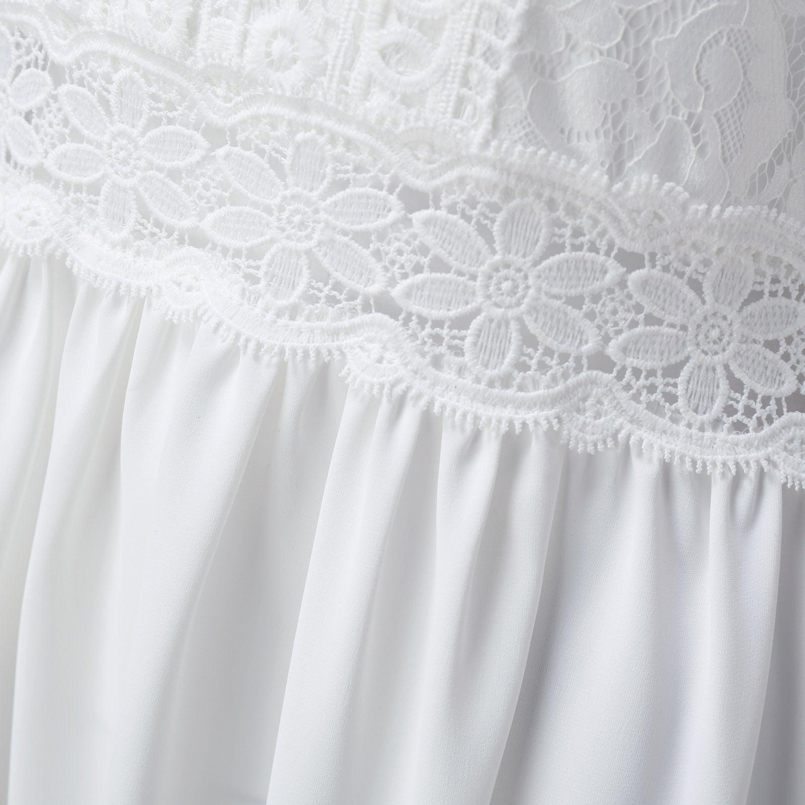 Weeding White Lace Dress Carauana Store