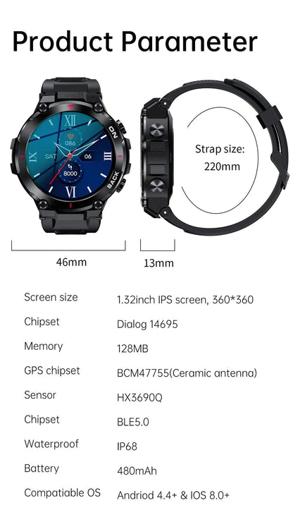 XIAOMI Elegance GPS Smart Watch Sports Fitness Carauana Store