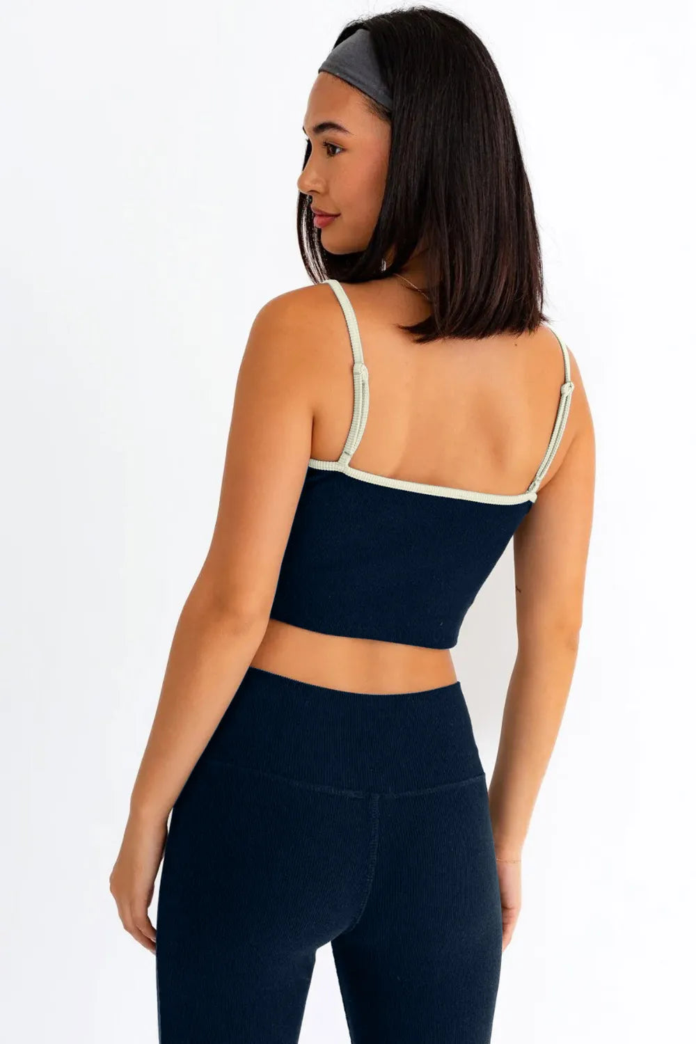 Le Lis Ribbed Crop Cami and High Waist Brushed Leggings Set Carauana Store
