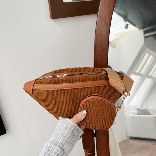 Small Corduroy Sling Bag Carauana Store