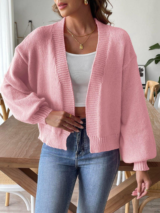 Open Front Long Sleeve Cardigan Carauana Store