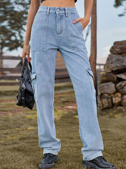 High Waist Cargo Jeans Carauana Store