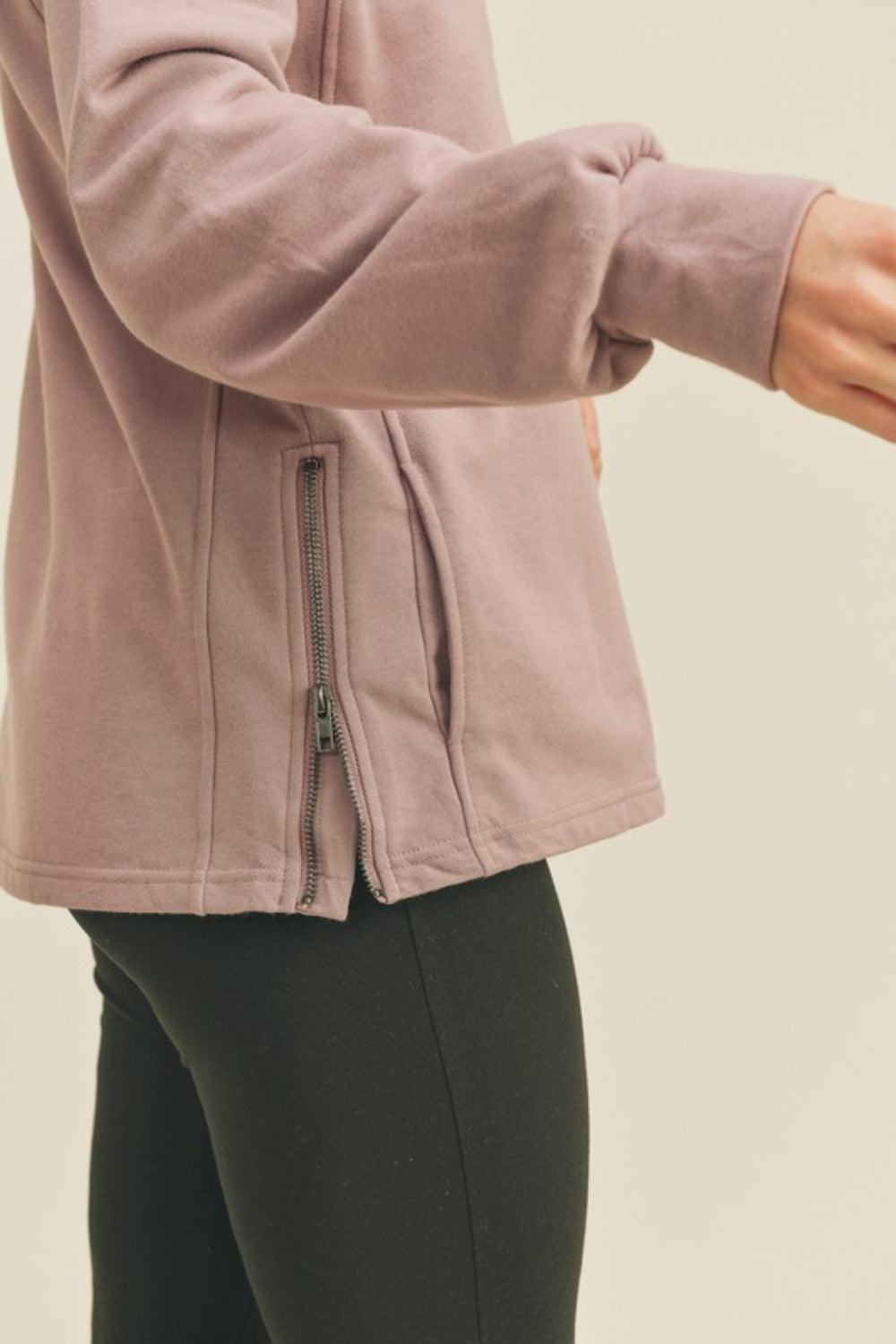 Kimberly C Drawstring Side Zip Sweatshirt Carauana Store