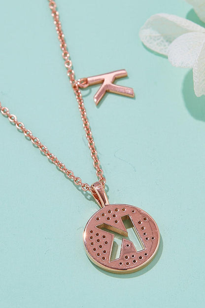 Adored Moissanite K to T Pendant Necklace Carauana Store