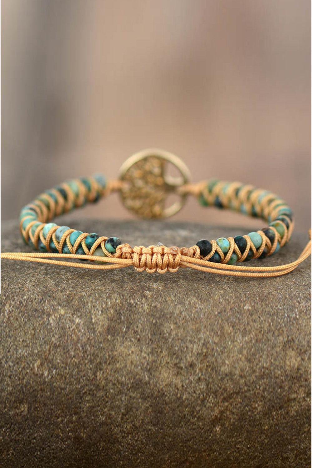 Handmade Tree Shape Beaded Copper Bracelet Carauana Store