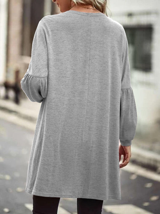 Open Front Long Sleeve Cardigan Carauana Store