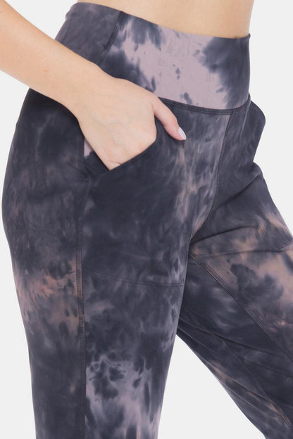 Leggings Depot Tie-Dye High Waist Cropped Leggings Carauana Store