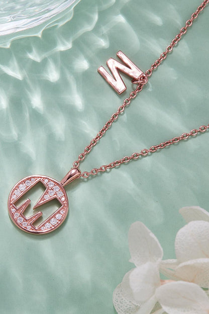 Adored Moissanite K to T Pendant Necklace Carauana Store