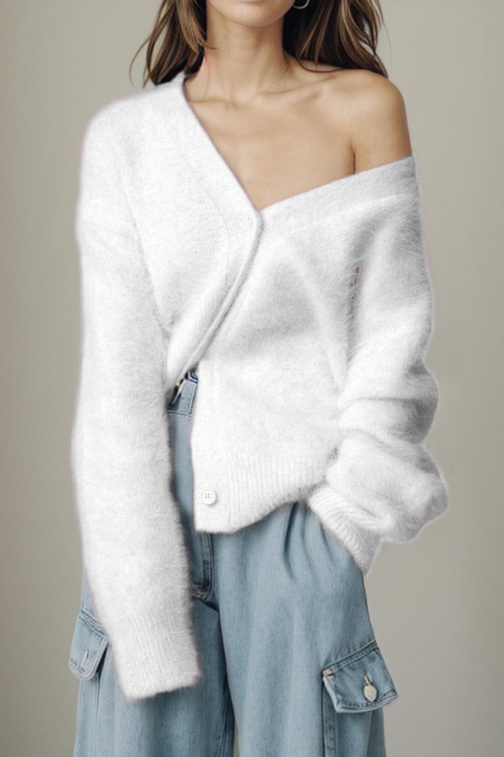 Button Up Dropped Shoulder Cardigan Carauana Store