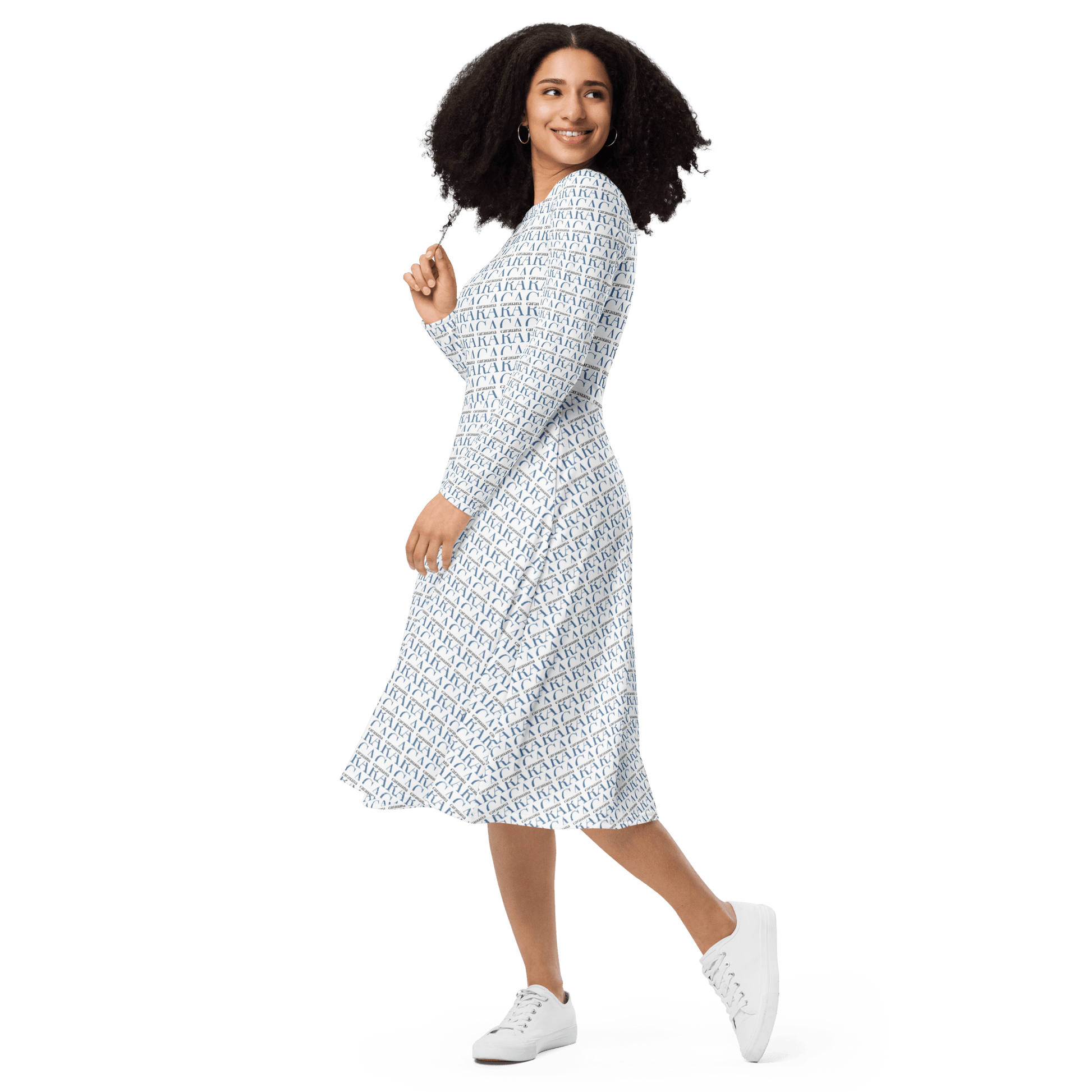 CARAUANA midi dress long sleeve Carauana Store
