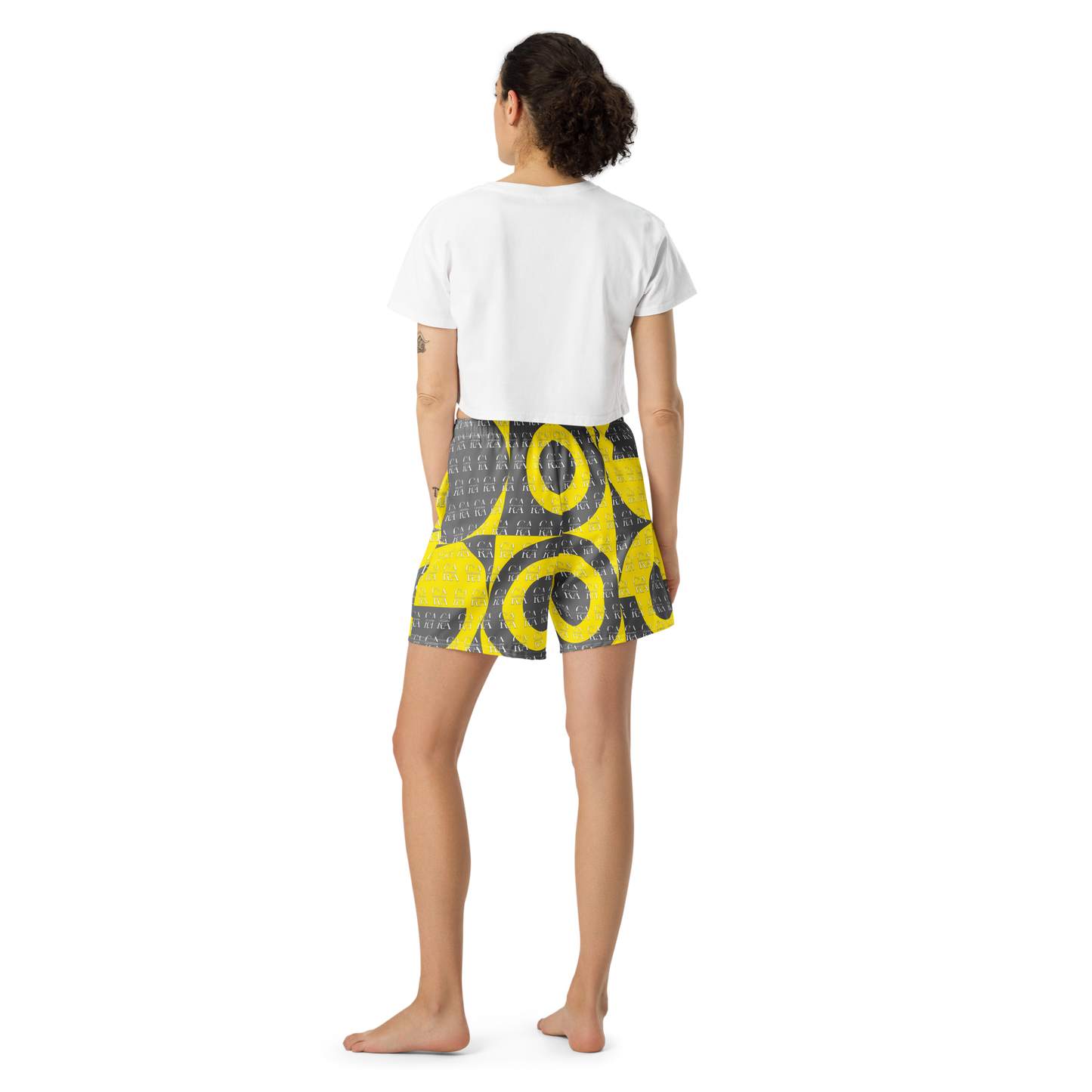 CaRaUaNa Athletic Shorts Unisex Yellow Carauana Store