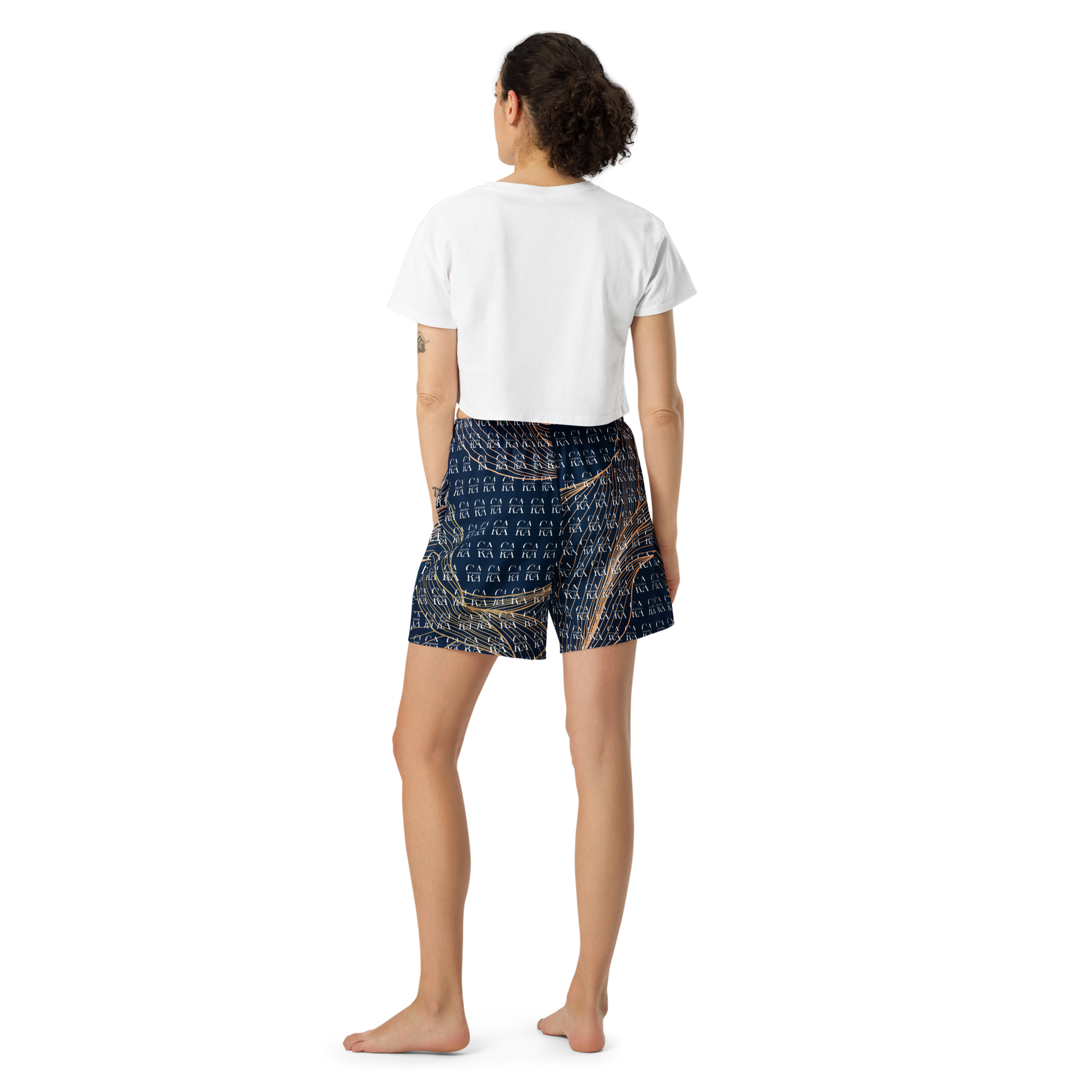 CaRaUaNa Athletic Shorts Unisex blue gold Carauana Store