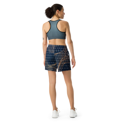 CaRaUaNa Athletic Shorts Unisex blue gold Carauana Store