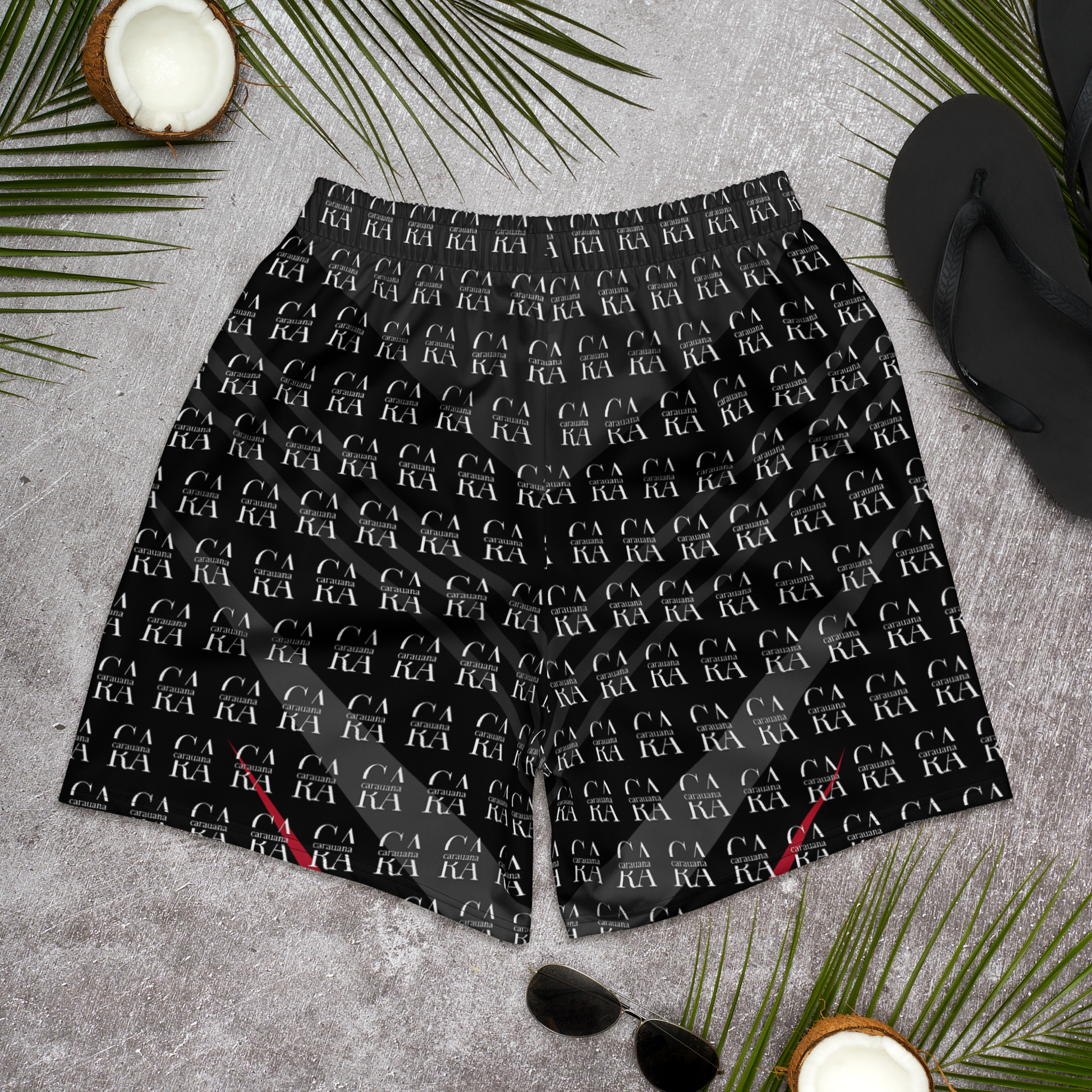 CaRaUaNa Athletic Shorts Unisex black Elegant Carauana Store