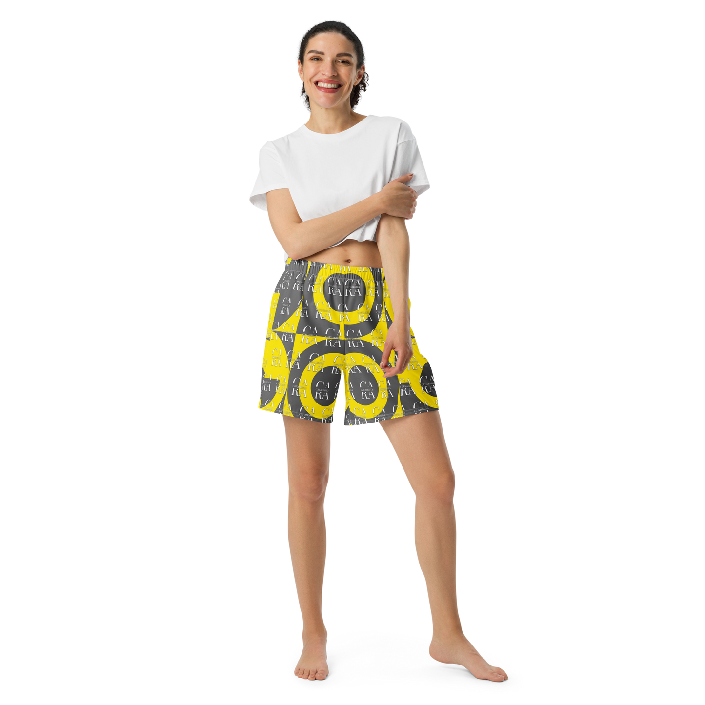 CaRaUaNa Athletic Shorts Unisex Yellow Carauana Store