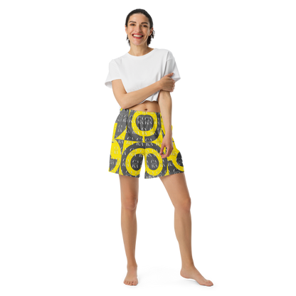 CaRaUaNa Athletic Shorts Unisex Yellow Carauana Store