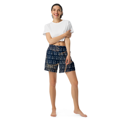 CaRaUaNa Athletic Shorts Unisex blue gold Carauana Store