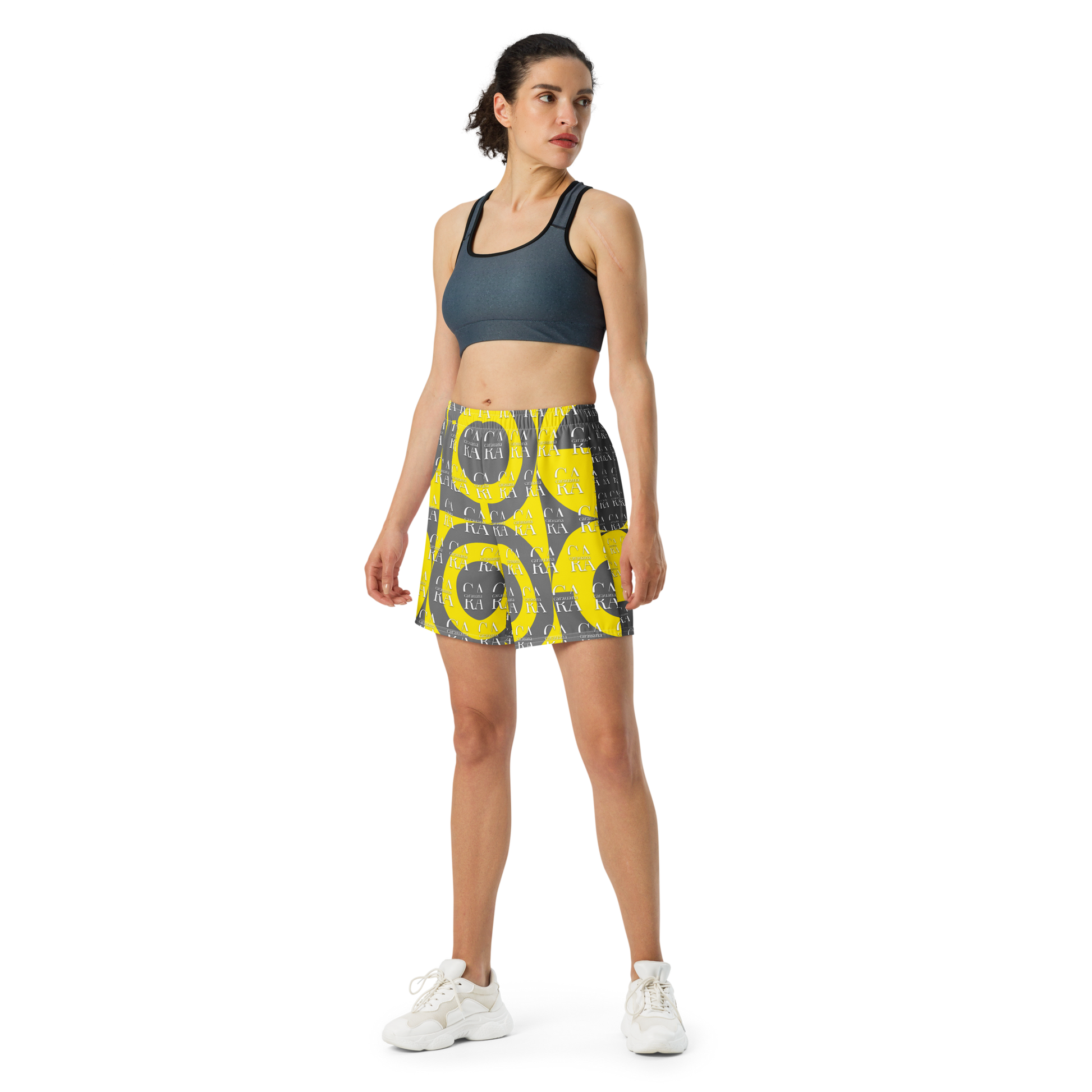 CaRaUaNa Athletic Shorts Unisex Yellow Carauana Store