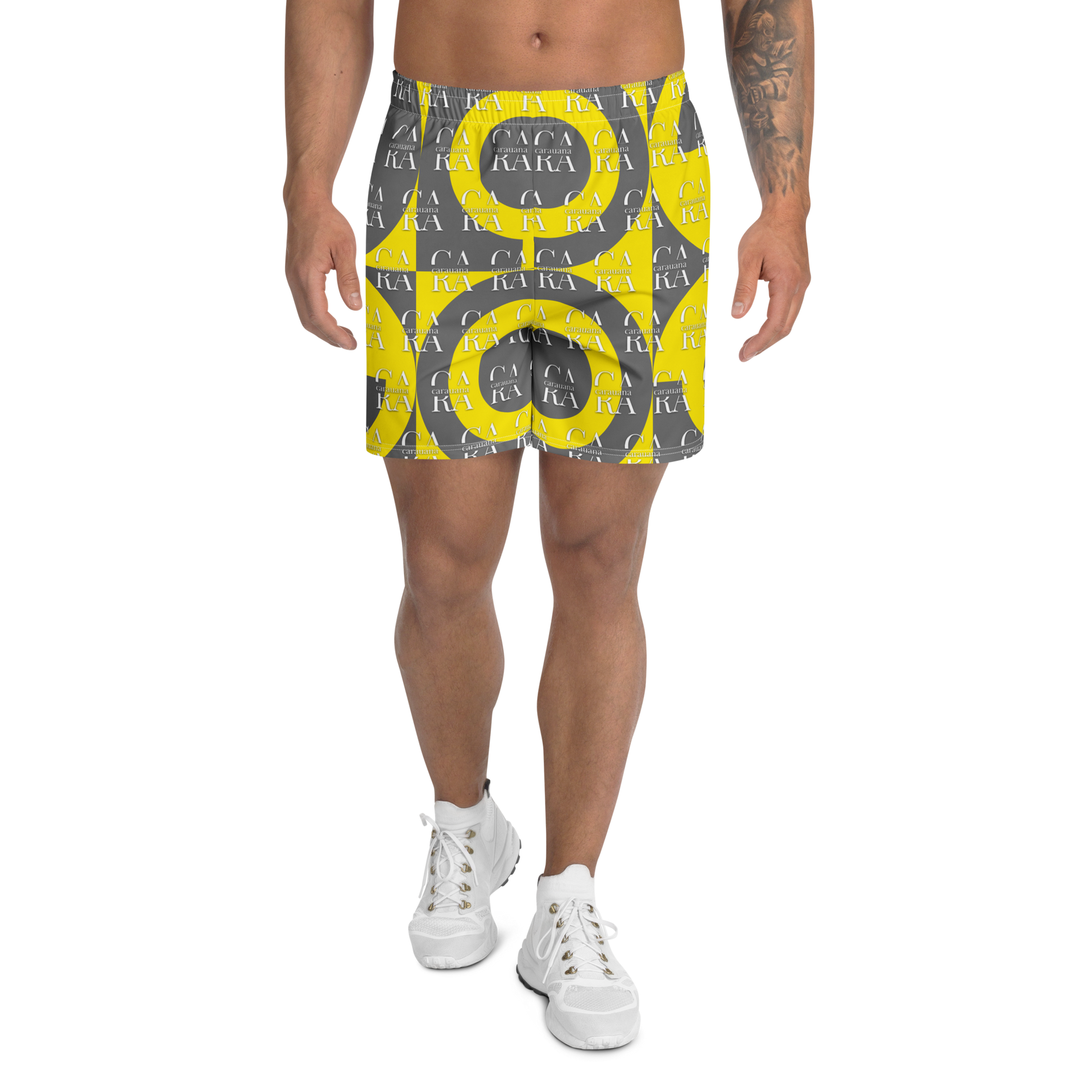 CaRaUaNa Athletic Shorts Unisex Yellow Carauana Store