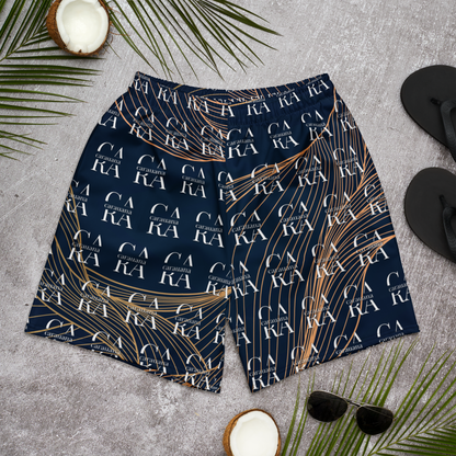 CaRaUaNa Athletic Shorts Unisex blue gold Carauana Store