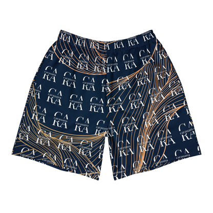 CaRaUaNa Athletic Shorts Unisex blue gold Carauana Store