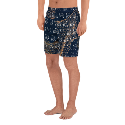 CaRaUaNa Athletic Shorts Unisex blue gold Carauana Store