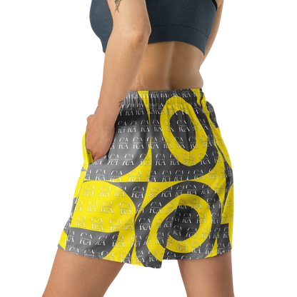 CaRaUaNa Athletic Shorts Unisex Yellow Carauana Store