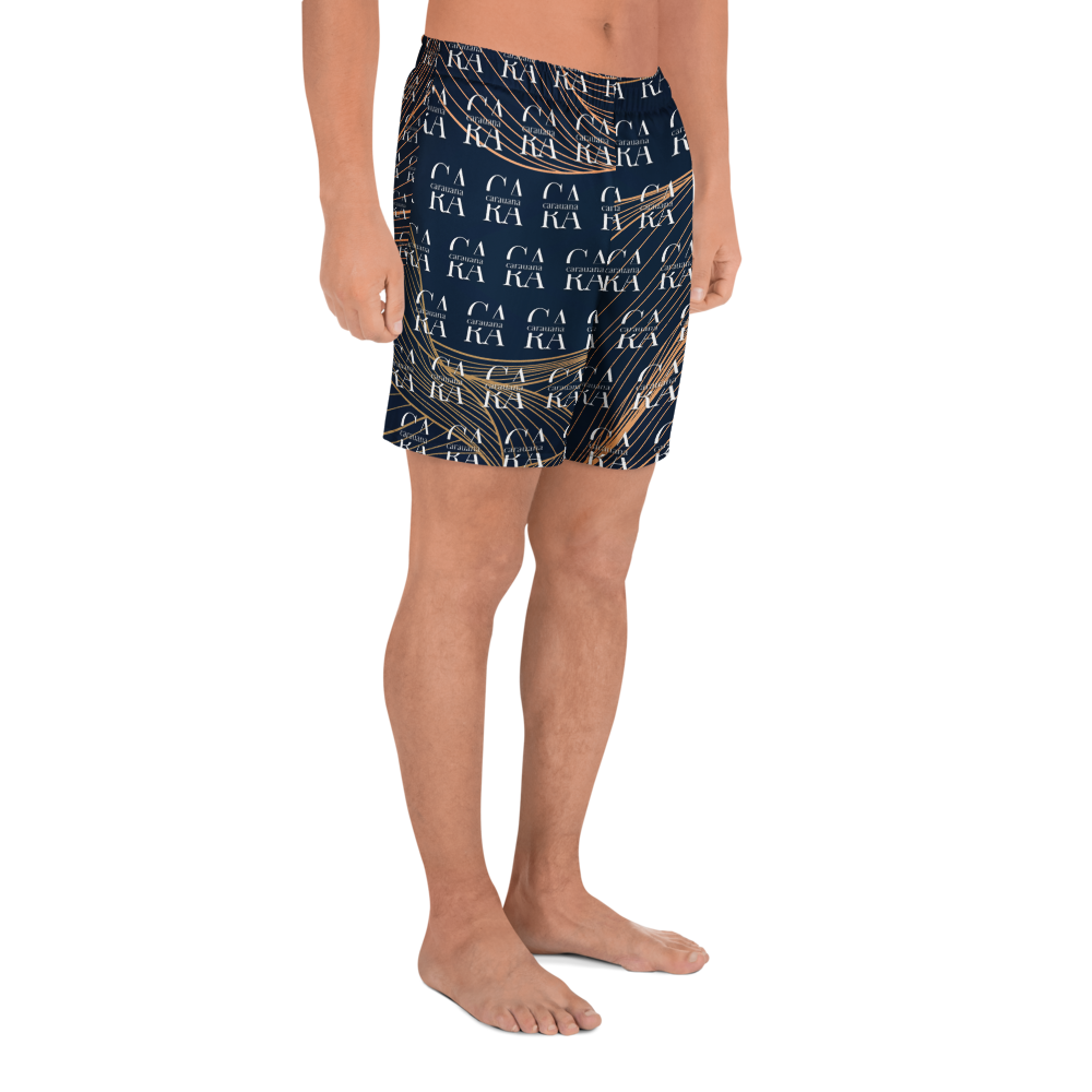 CaRaUaNa Athletic Shorts Unisex blue gold Carauana Store