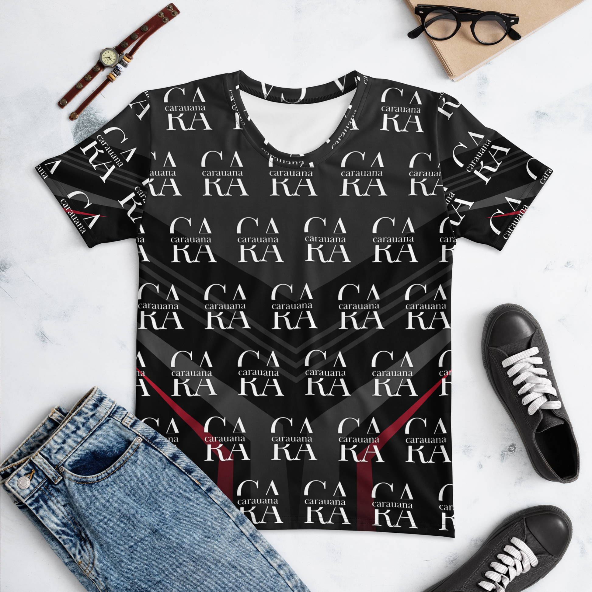 Women's T-shirt black Elegant Carauana Store