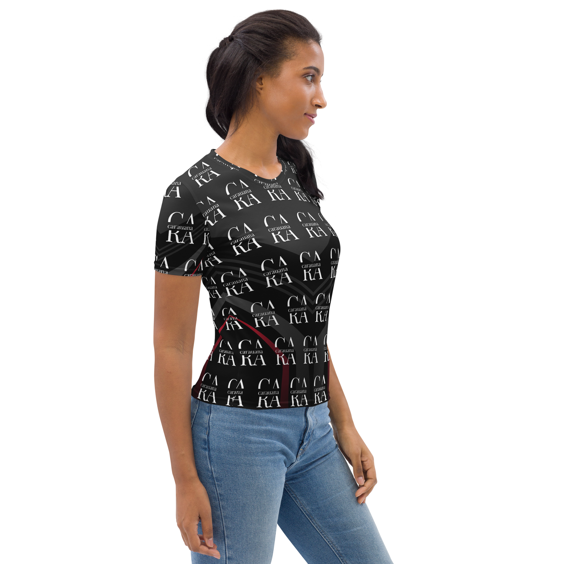 Women's T-shirt black Elegant Carauana Store