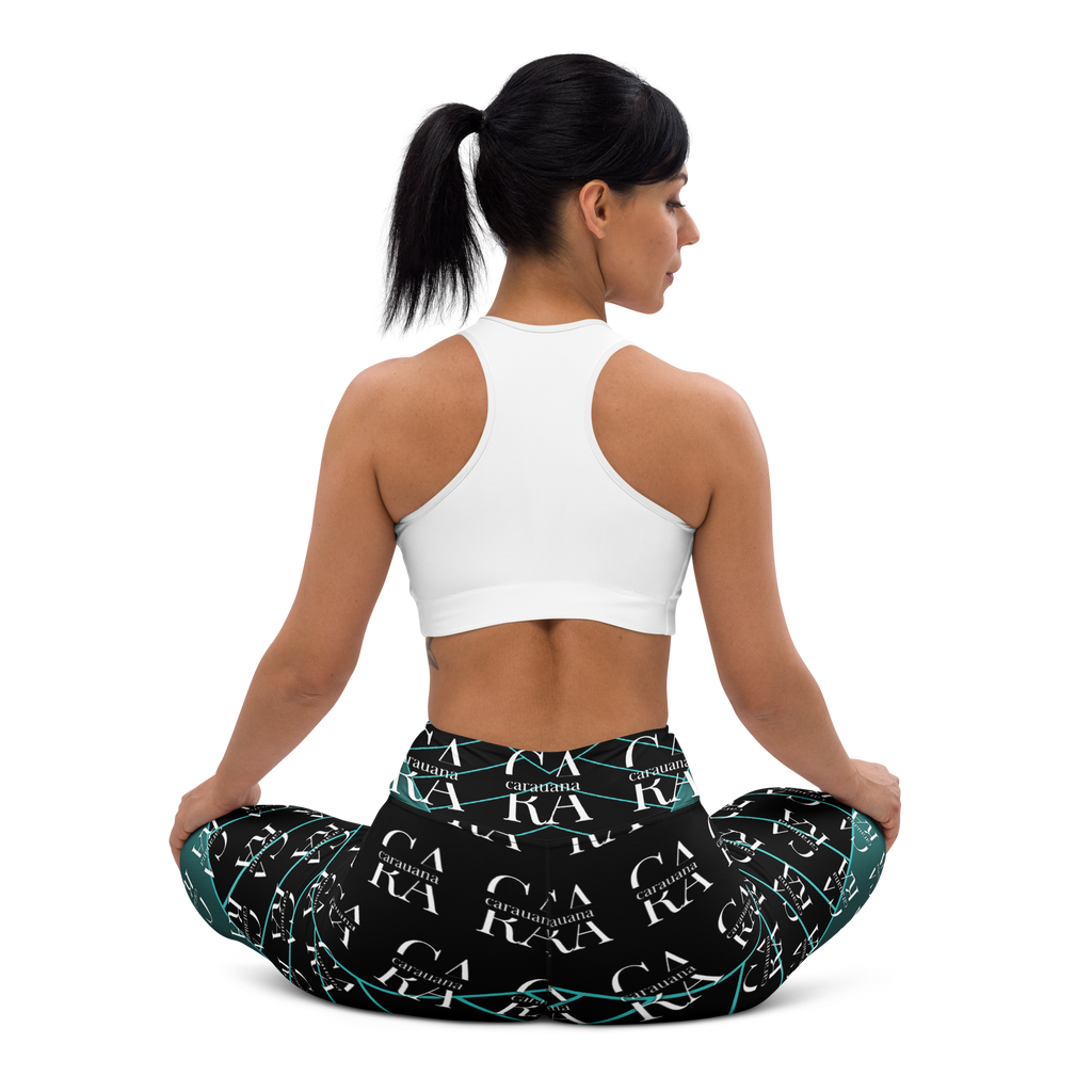 CaRaUaNa Leggings SPORT black Green Famous Carauana Store